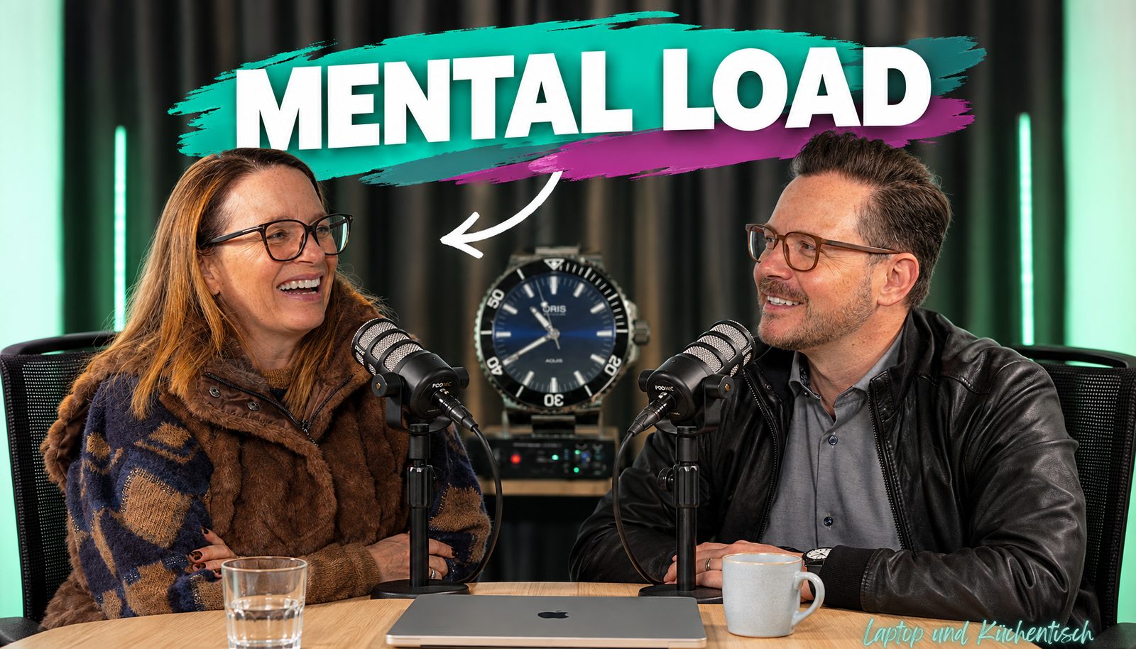 YouTube-Titelbild von Folge 67 mit Oliver und Janine und dem Text Mental Load