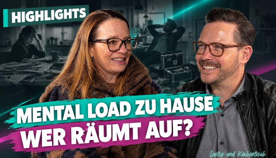 Highlight-Miniatur zu Folge 67 mit Janine, Oliver und dem Text Mental Load zu Hause, wer räumt auf?