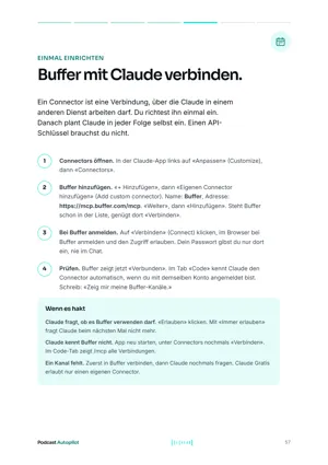 Vorschau Seite 57: Buffer mit Claude verbinden.